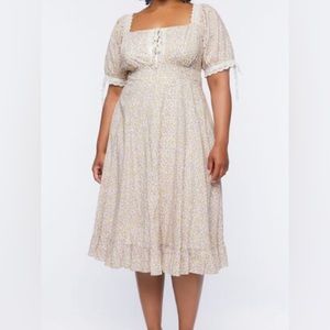 Forever 21 Ditsy Floral Print Midi Dress